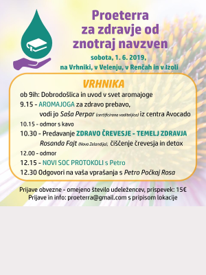 Proeterra delavnica: za zdravje od znotraj navzven